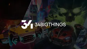 The 34BigThings logo overlaid on artwork depicting the studio's video game portfolio The 34BigThings logo overlaid on artwork depicting the studio's video game portfolio