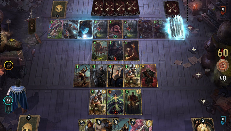 A screenshot of Gwent: Rogue Mage.