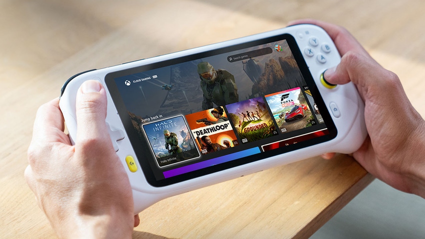 Xbox Cloud Gaming technology being used on a portable device