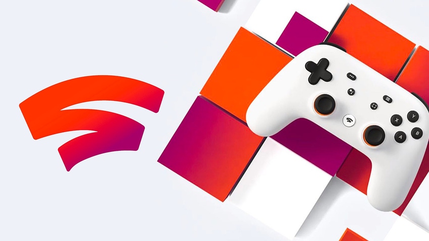Artwork featuring the Google Stadia controller