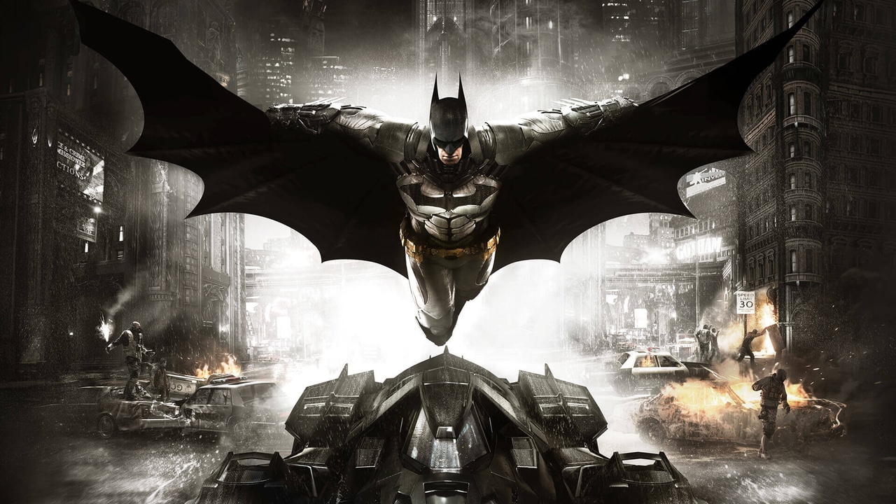 Cover art for Rocksteady Studios' and WB Games' Batman: Arkham Knight. Cover art for Rocksteady Studios' and WB Games' Batman: Arkham Knight.