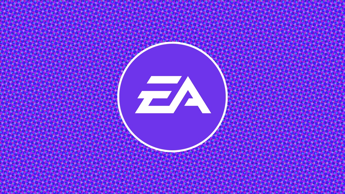 The EA logo on a purple background The EA logo on a purple background