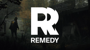The Remedy logo overlaid on Alan Wake 2 key artwork