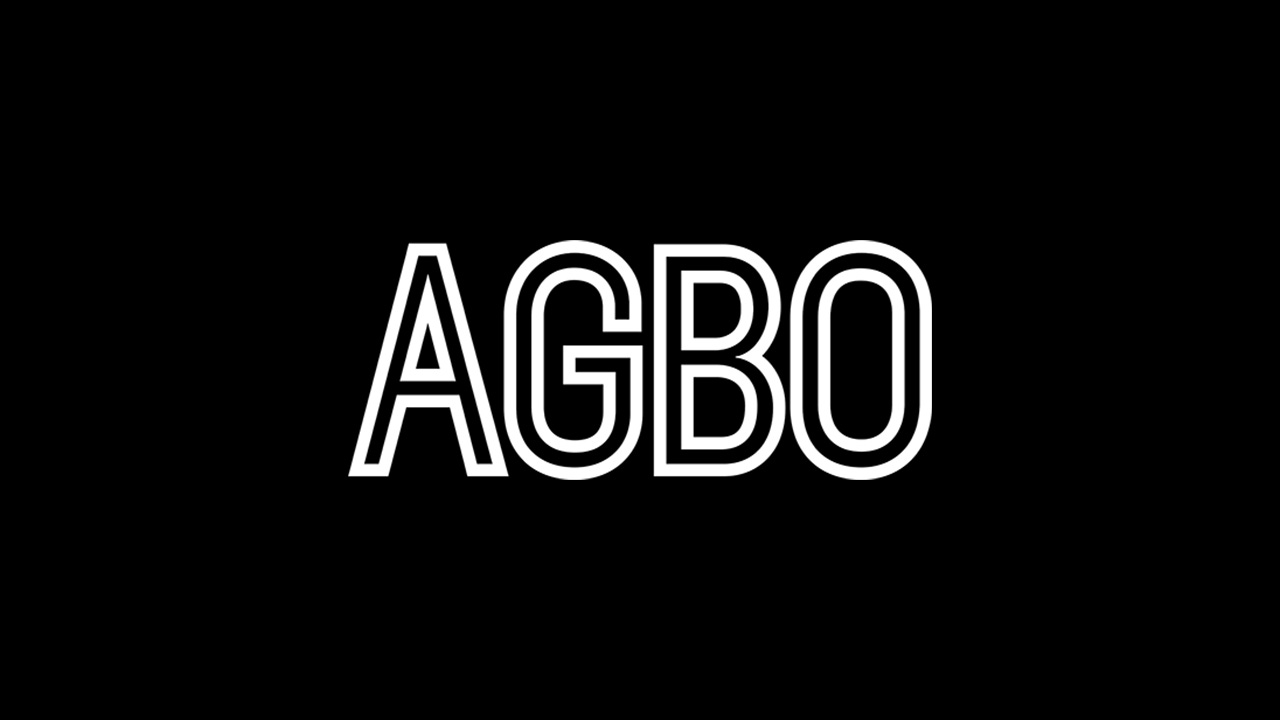 The AGBO logo on a black background The AGBO logo on a black background