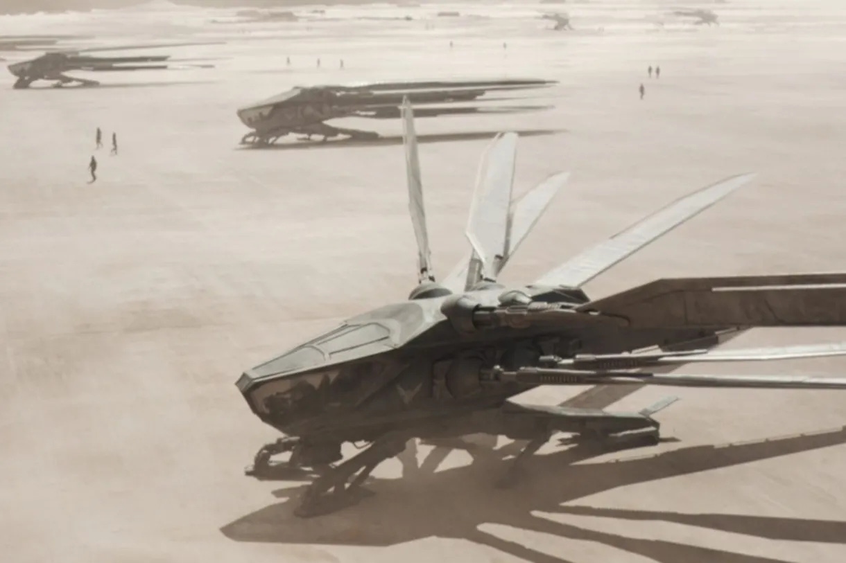 Orinthopter from Warner Bros. 2021 film, Dune. Orinthopter from Warner Bros. 2021 film, Dune.