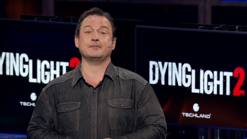 Avellone at the Dying Light 2 reveal during E3 2018