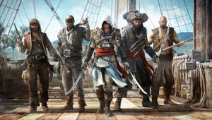 Edward Kenway+crew in key art for Assassin's Creed 4: Black Flag.