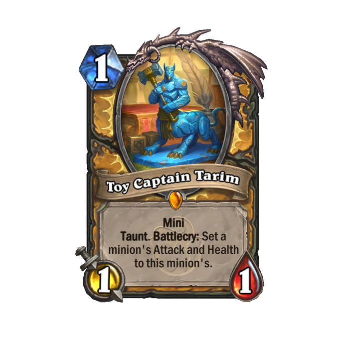 The Hearthstone card Toy Captain Tarim. Its text reads 