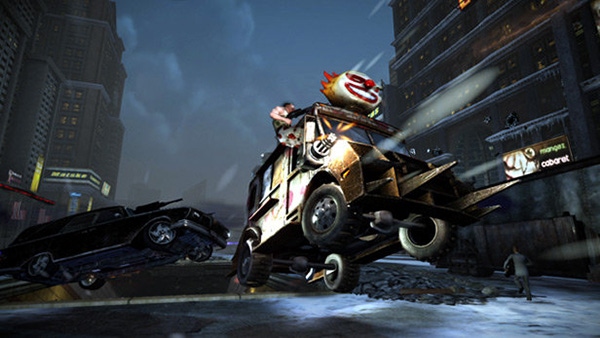 A screenshot from 2012's Twisted Metal featuring fan-favorite character Sweet Tooth. A screenshot from 2012's Twisted Metal featuring fan-favorite character Sweet Tooth.