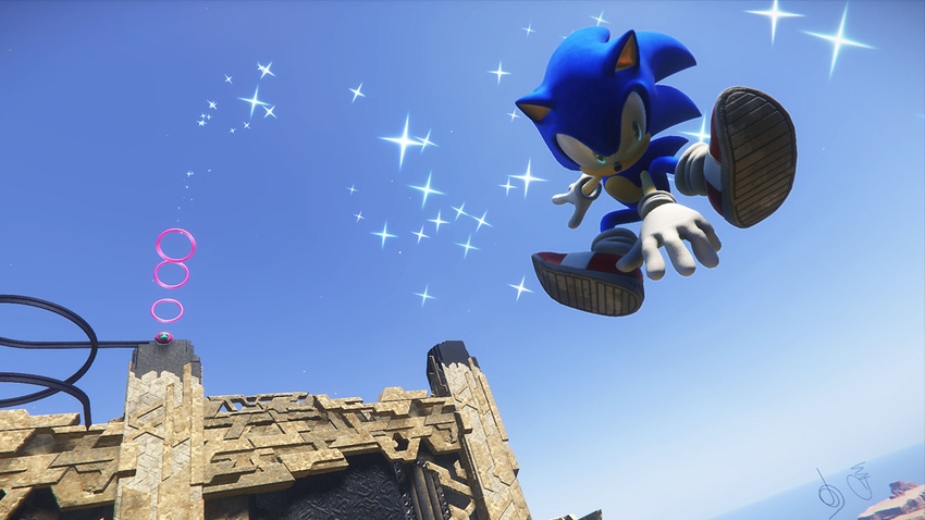 A screenshot from Sonic Frontiers