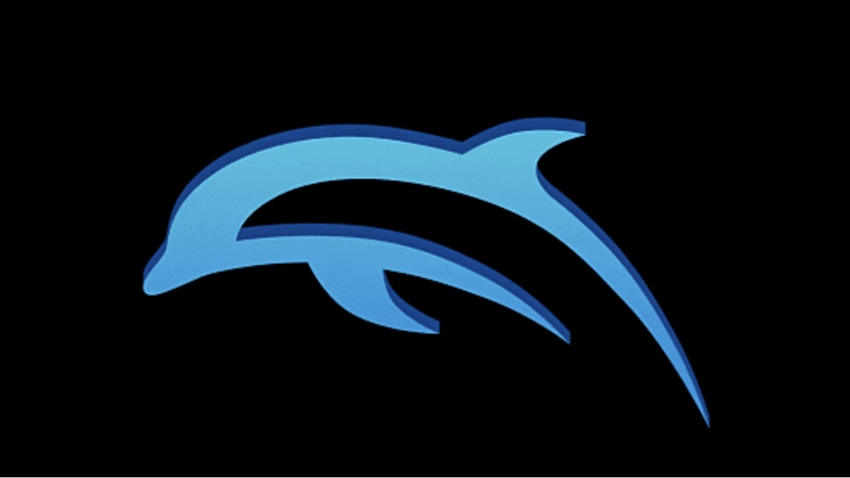 Logo for game emulator company Dolphin.