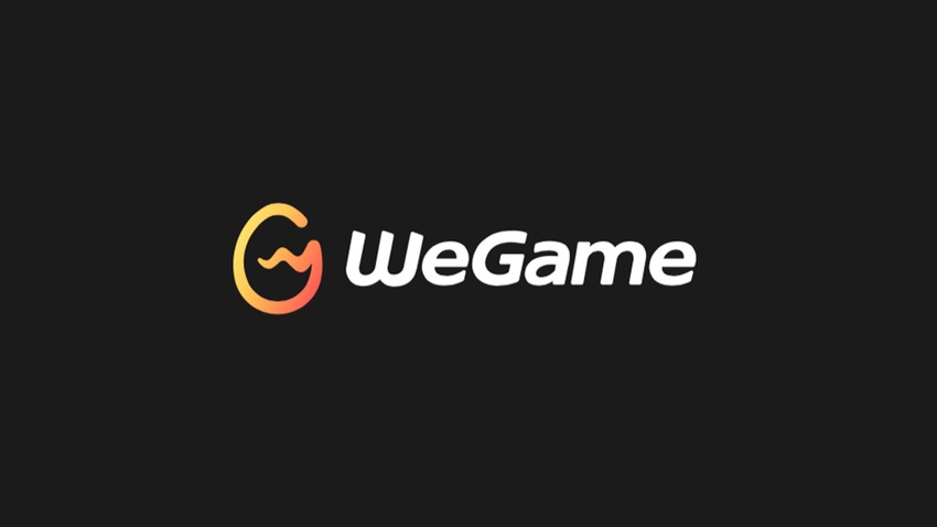 The WeGame logo on a dark background