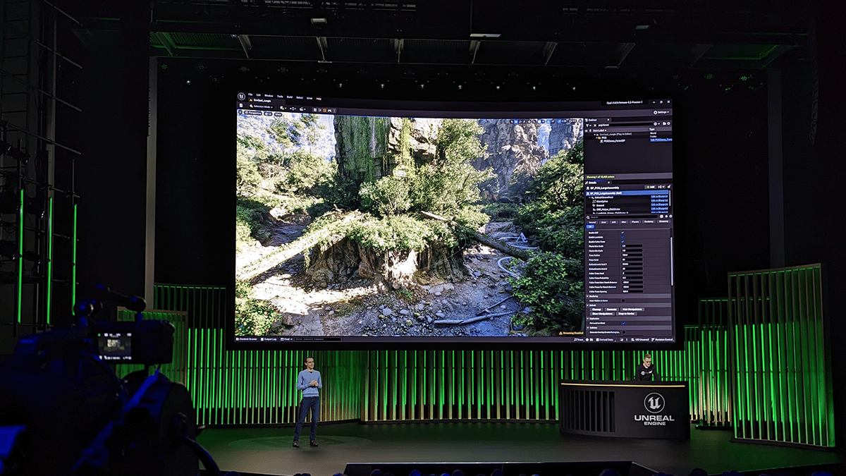 Foliage in full swing at Epic's State of Unreal showcase during GDC 2023 Foliage in full swing at Epic's State of Unreal showcase during GDC 2023