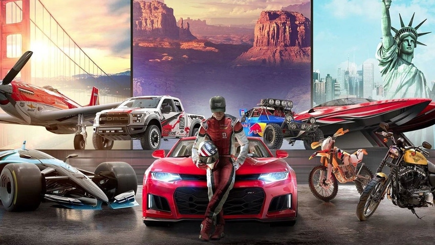 Cover art of Ubisoft's 2017 racing game, The Crew 2.