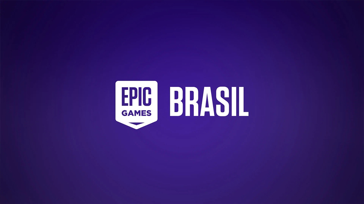 The Epic Games Brasil logo on a purple background The Epic Games Brasil logo on a purple background
