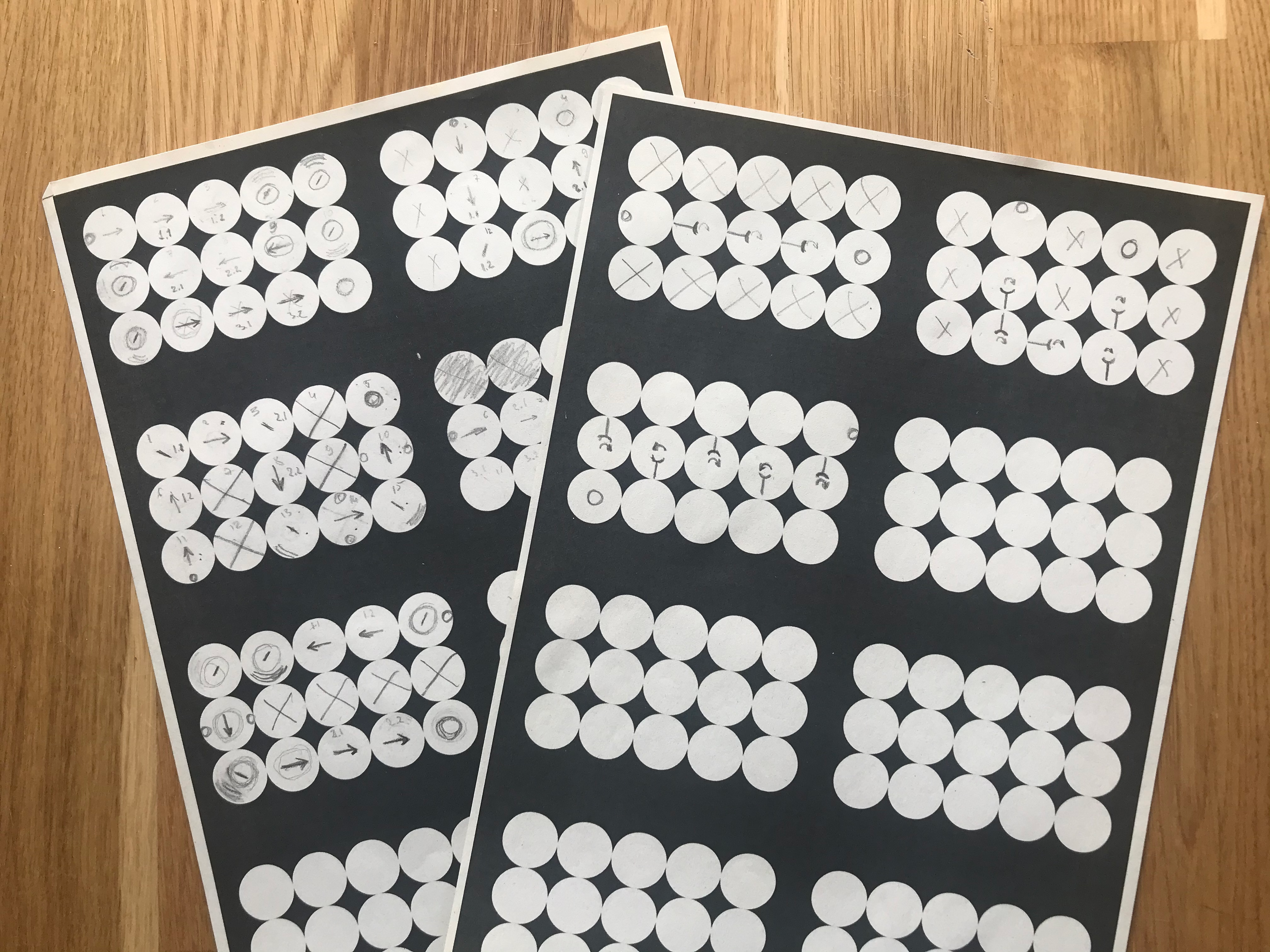 Sketches of circular levels for Omaze