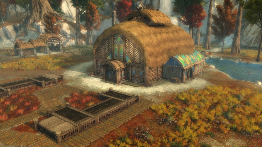A farmlike Homestead from Guild Wars 2.