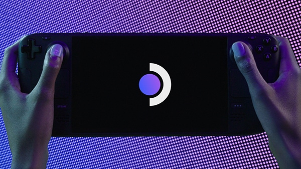 Photo of Valve's Steam Deck handheld system. Photo of Valve's Steam Deck handheld system.