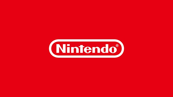 Red-and-white logo for console maker Nintendo.