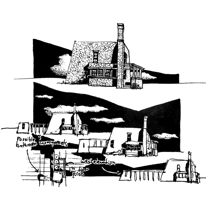 Original sketches of the house