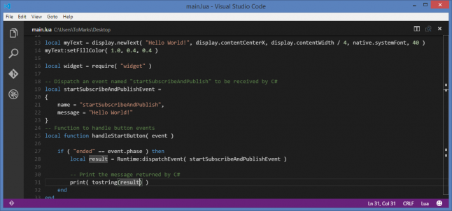 Visual Studio Code Lua Visual Studio Code Lua