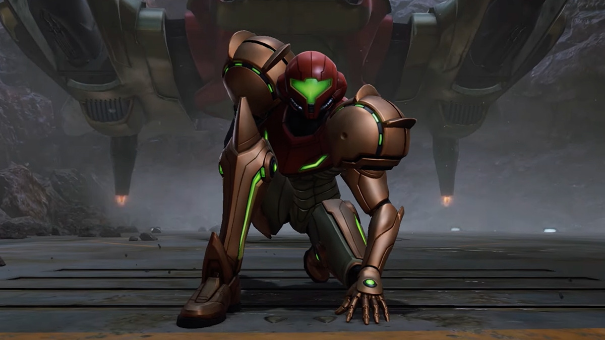 A screenshot from the Metroid Prime 4: Beyond trailer featuring Samus Aran A screenshot from the Metroid Prime 4: Beyond trailer featuring Samus Aran