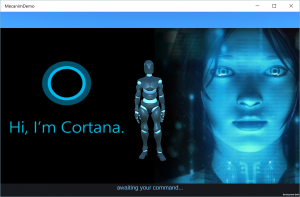 Cortana integrated app built with Unity