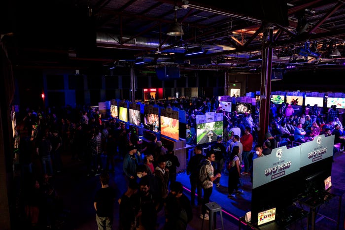 The show floor at Day of the Devs