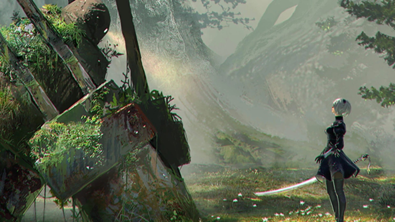 2B in key art for Nier: Automata. 2B in key art for Nier: Automata.