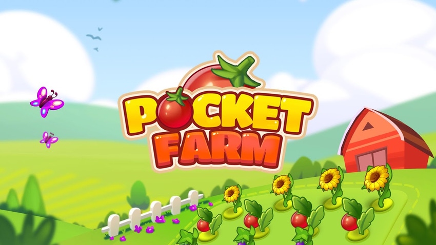 Logo for Grand-Attic's mobile game, Pocket Farm.