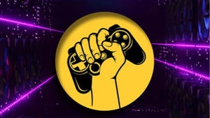 The logo for the SAG-AFTRA interactive media bargaining group. The logo for the SAG-AFTRA interactive media bargaining group.