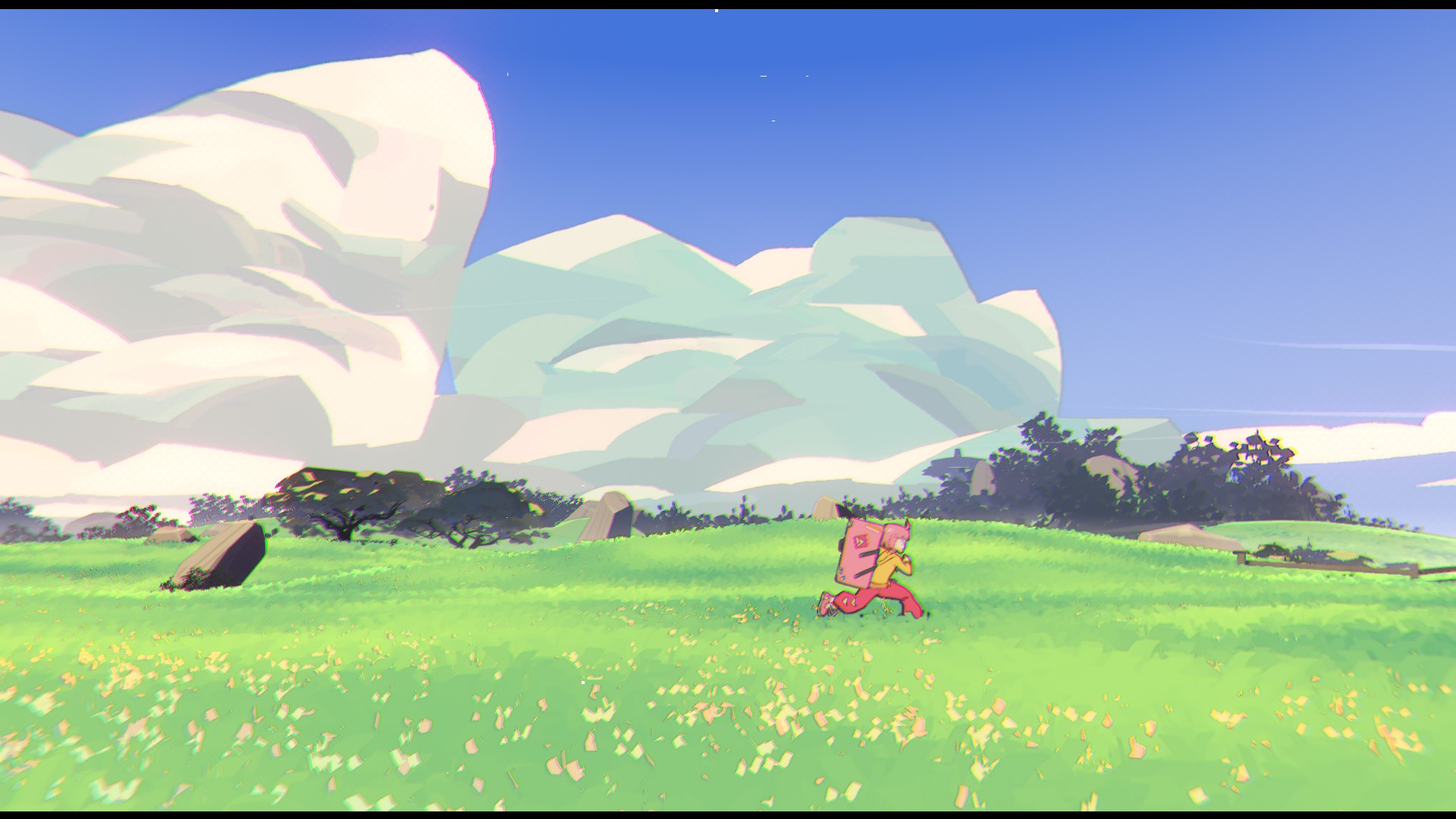 The protagonist of Unbeatable runs through a field