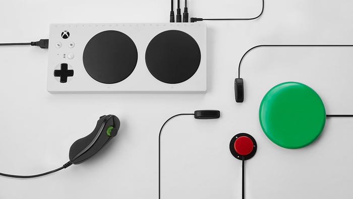 Xbox Adaptive Controller and a range of compatible peripherals Xbox Adaptive Controller and a range of compatible peripherals
