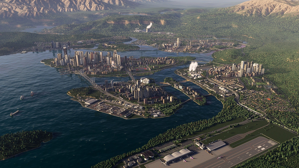 An urban sprawl in Cities Skylines II An urban sprawl in Cities Skylines II