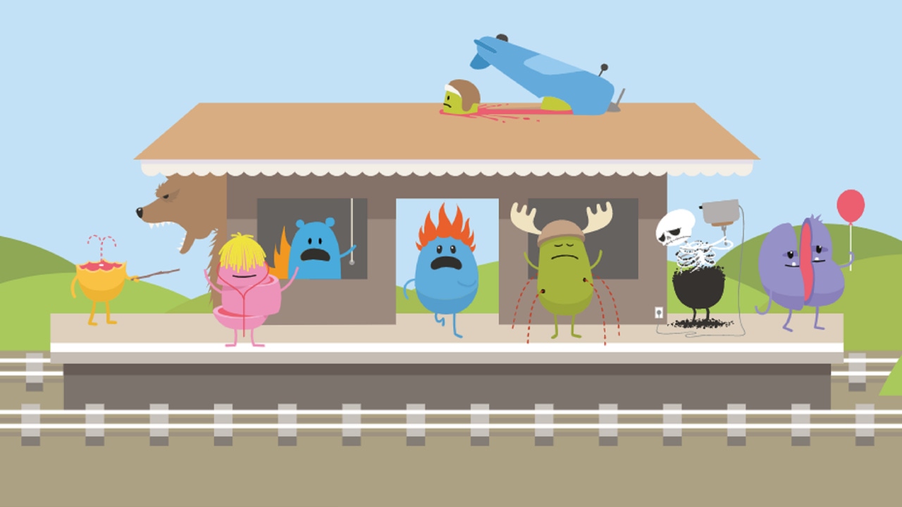 Promotional artwork for PlaySide franchise Dumb Ways to Die Promotional artwork for PlaySide franchise Dumb Ways to Die