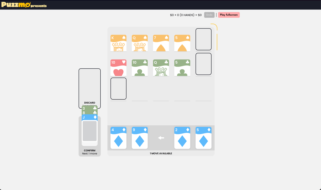 A more complex and unruly version of Pile-up Poker that needed more fine-tuning A more complex and unruly version of Pile-up Poker that needed more fine-tuning