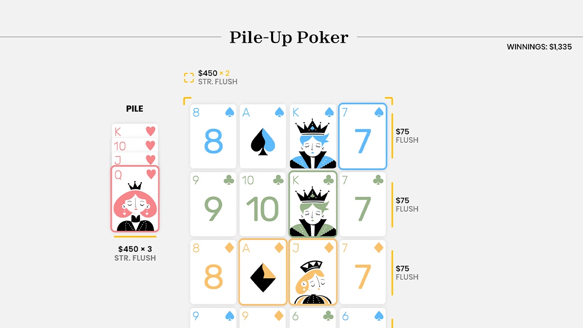 The final version of Pile-up Poker The final version of Pile-up Poker