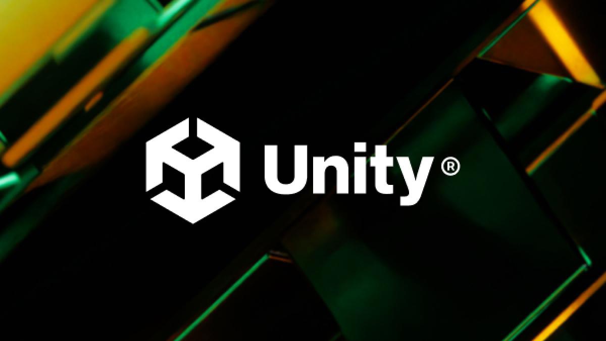 The Unity logo on a stylised background The Unity logo on a stylised background