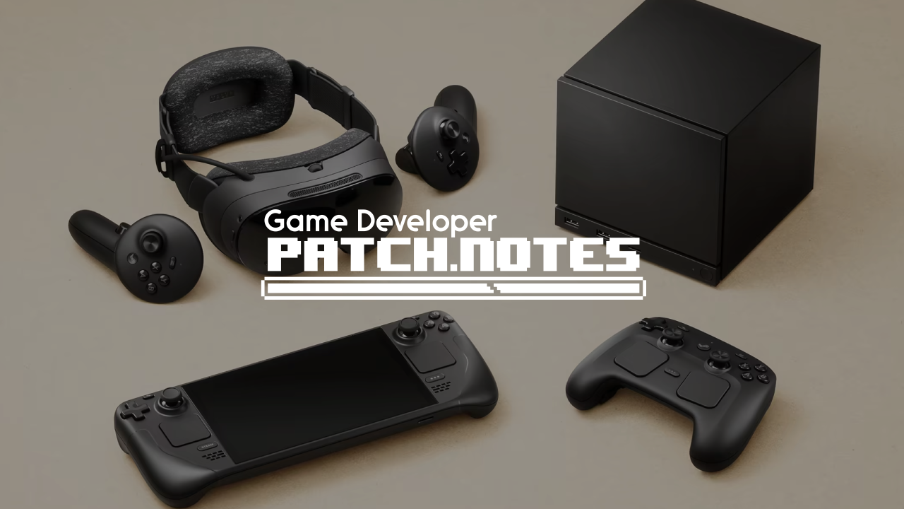 New Steam hardware with the Patch Notes logo New Steam hardware with the Patch Notes logo