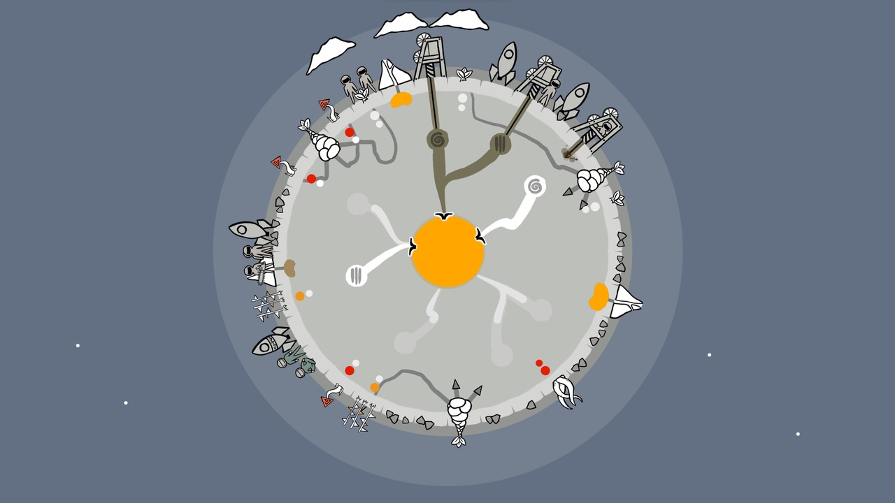 A planet covered in humans trying to mine it A planet covered in humans trying to mine it