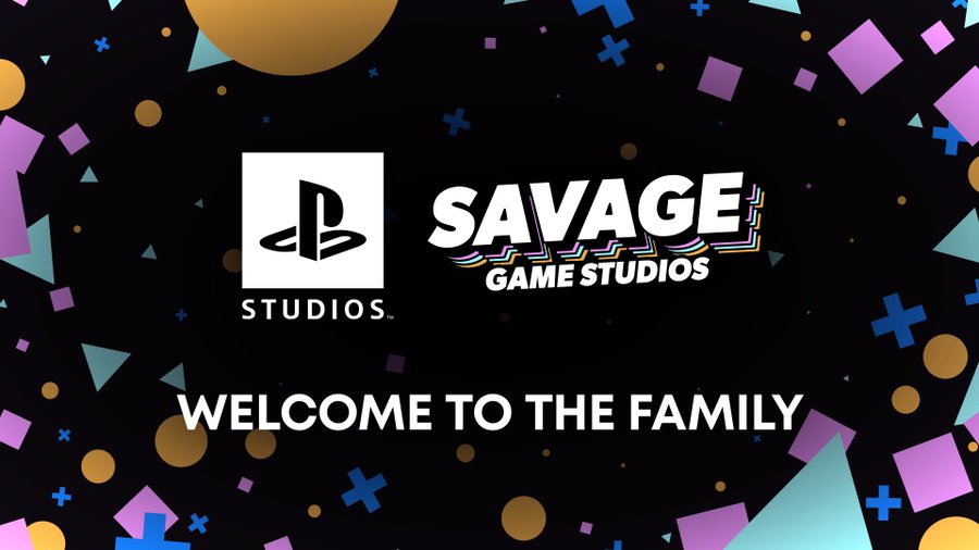 Graphic by Sony announcing PlayStation's new acquisition of Savage Game Studios. Graphic by Sony announcing PlayStation's new acquisition of Savage Game Studios.