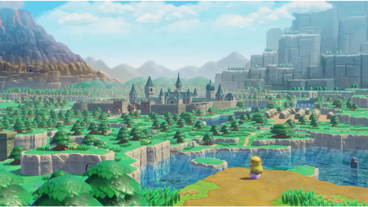 Zelda looks over a majestic kingdom Zelda looks over a majestic kingdom