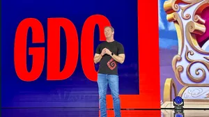 Rob Pardo delivering a keynote on stage at GDC Festival of Gaming Rob Pardo delivering a keynote on stage at GDC Festival of Gaming
