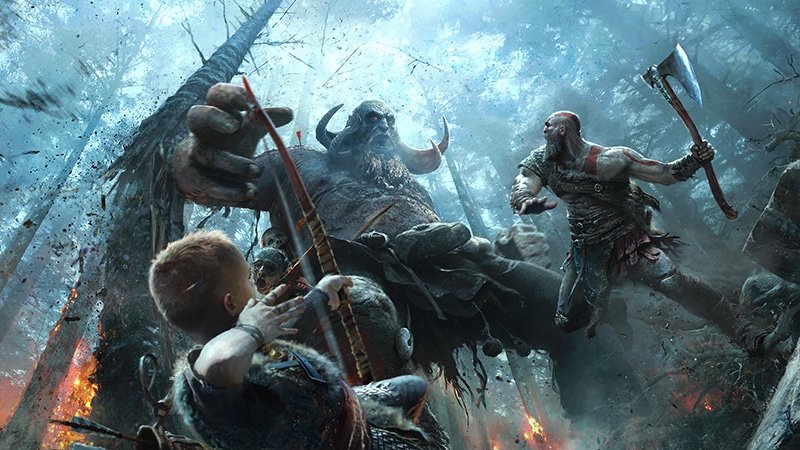 战神(God of War)logo与相关场景