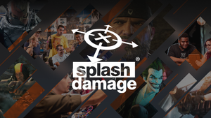 The Splash Damage logo overlaid on artwork showcasing a range of the studio's projects The Splash Damage logo overlaid on artwork showcasing a range of the studio's projects