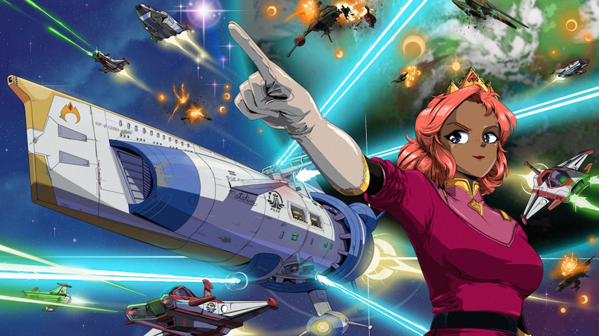 Key artwork for Jumplight Odyssey featuring interstellar vehicles and anime-style characters Key artwork for Jumplight Odyssey featuring interstellar vehicles and anime-style characters