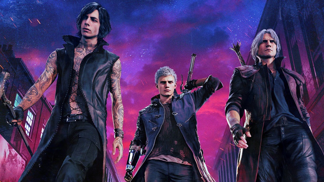 Promo artwork for Capcom's Devil May Cry 5. Promo artwork for Capcom's Devil May Cry 5.