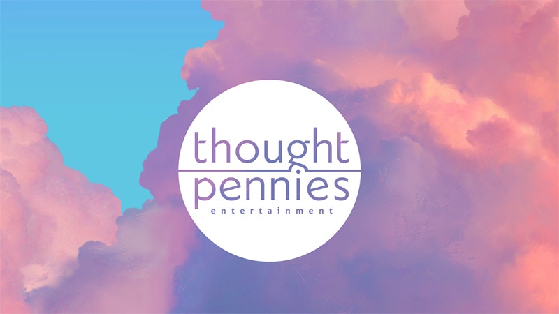 The logo for Thought Pennies Entertainment.