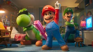 Mario, Yoshi, and Luigi in the Super Mario Galaxy Movie Mario, Yoshi, and Luigi in the Super Mario Galaxy Movie