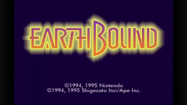 The title screen for EarthBound, as seen on Nintendo Switch Online.